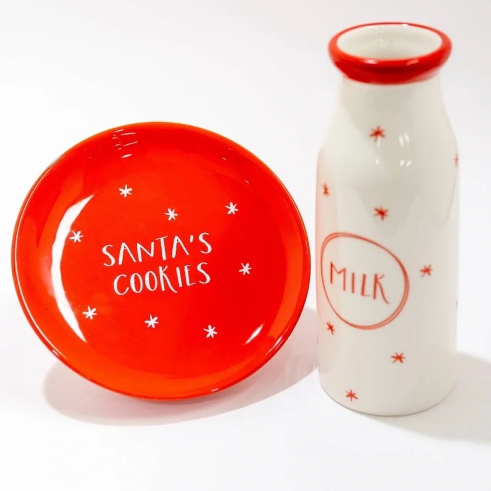Target 🎯 Santa's Milk and Cookies Ceramic Serveware